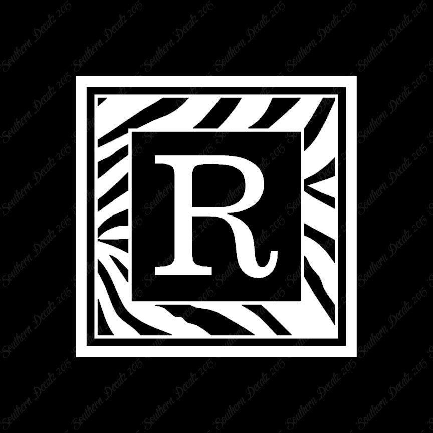 Zebra Decorative R Initial
