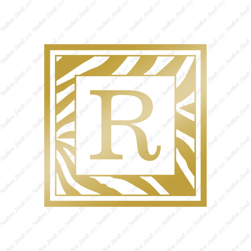 Zebra Decorative R Initial