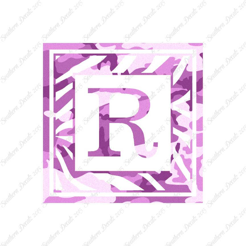 Zebra Decorative R Initial
