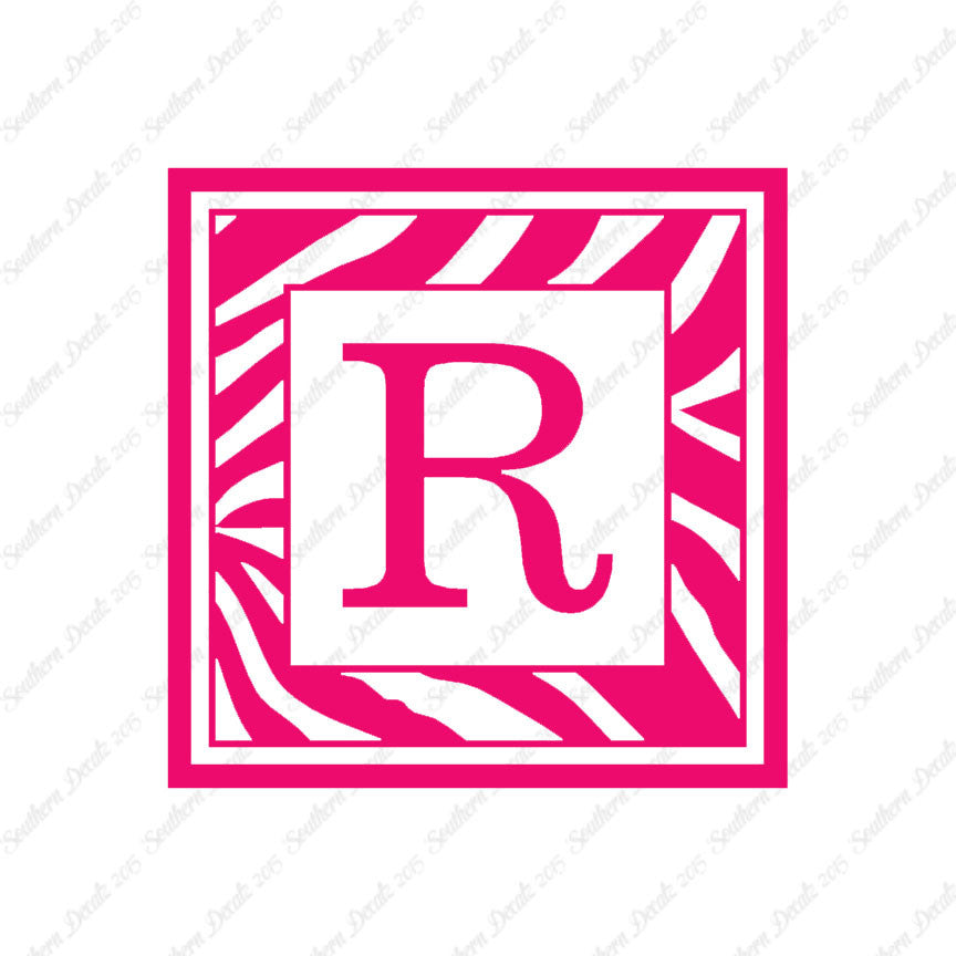 Zebra Decorative R Initial