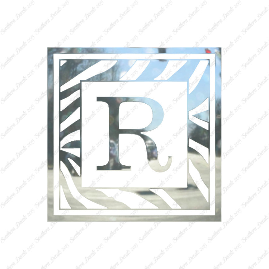 Zebra Decorative R Initial