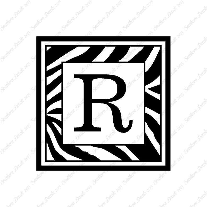 Zebra Decorative R Initial
