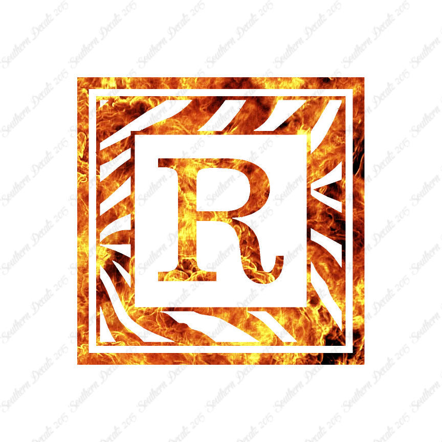 Zebra Decorative R Initial