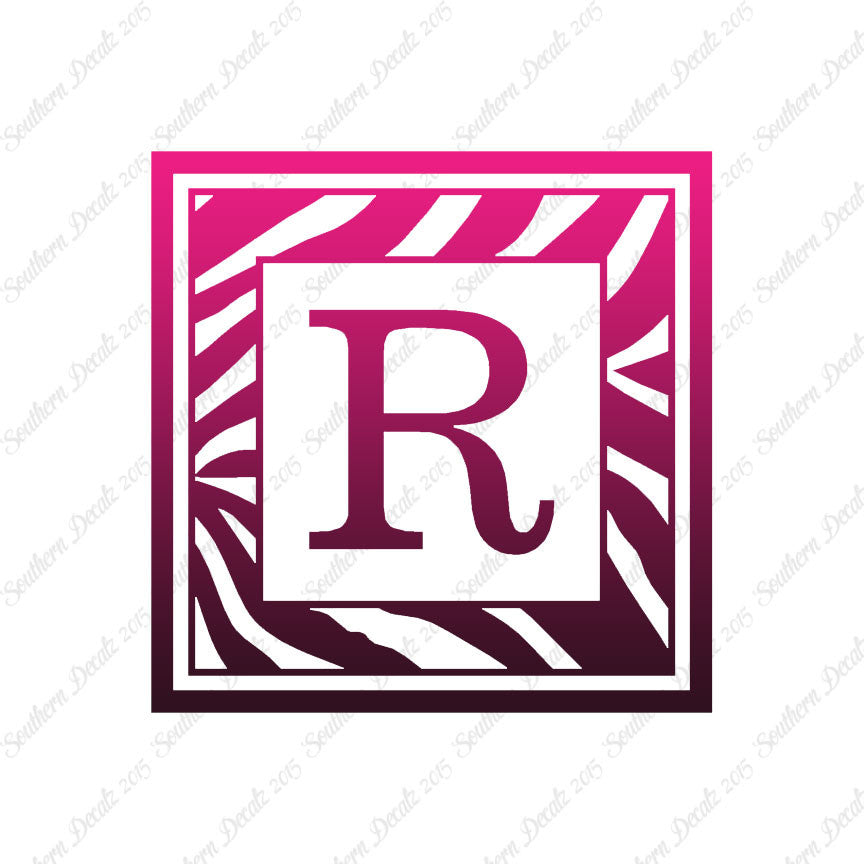 Zebra Decorative R Initial