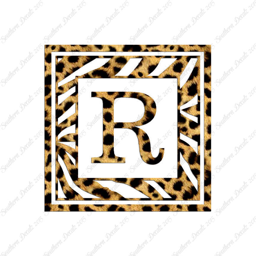 Zebra Decorative R Initial