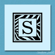 Zebra Decorative S Initial