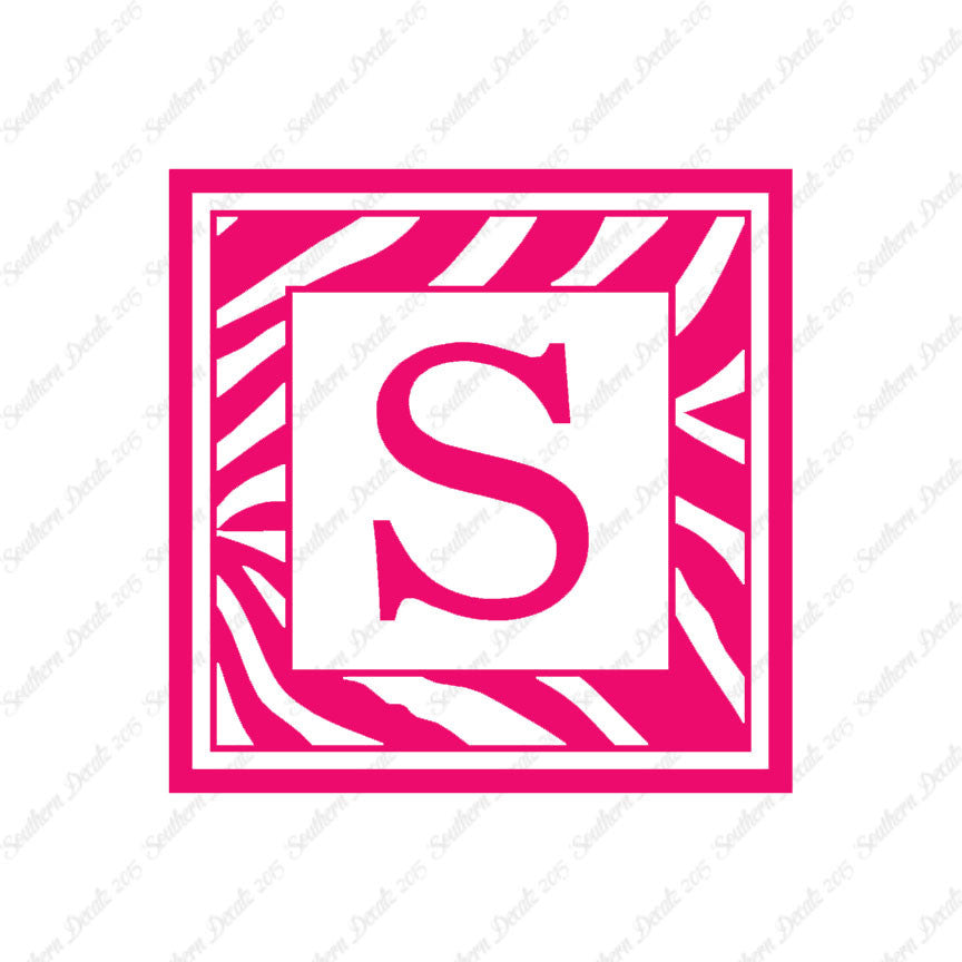 Zebra Decorative S Initial