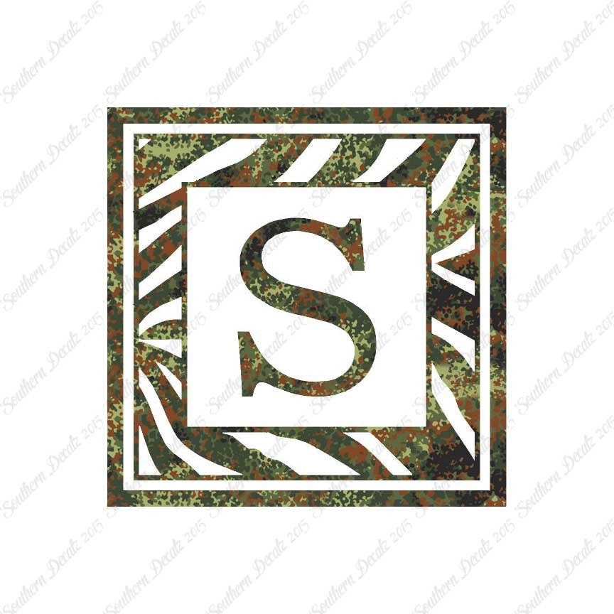 Zebra Decorative S Initial