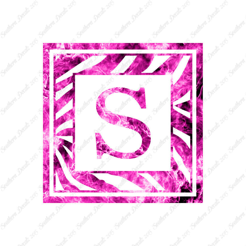 Zebra Decorative S Initial