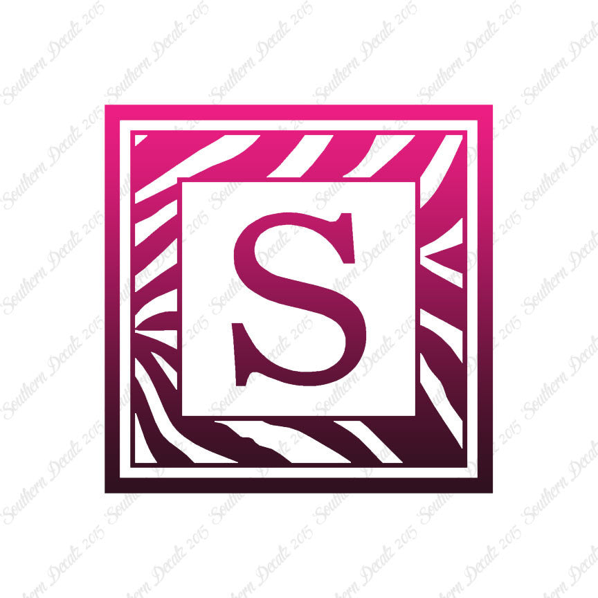 Zebra Decorative S Initial