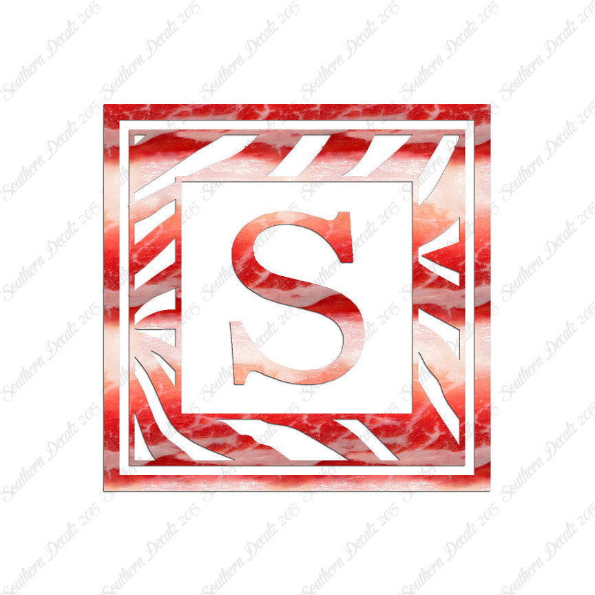Zebra Decorative S Initial
