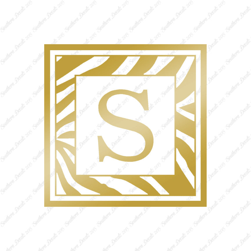 Zebra Decorative S Initial
