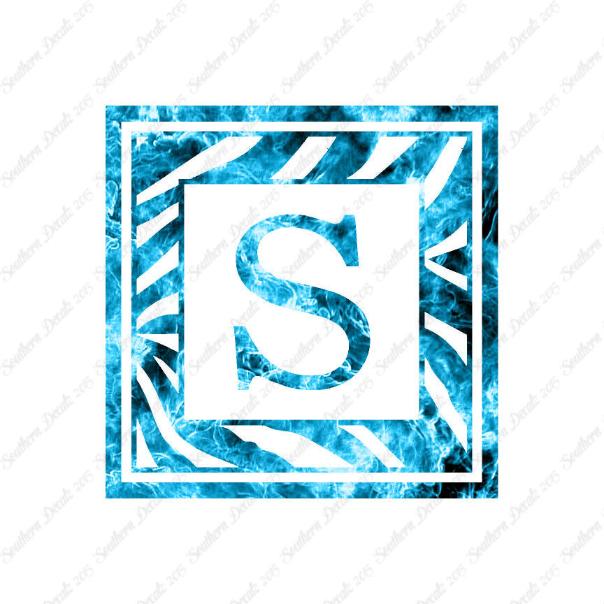 Zebra Decorative S Initial