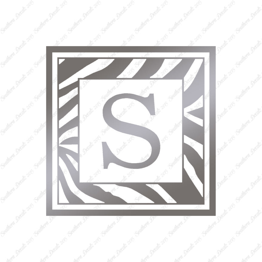 Zebra Decorative S Initial