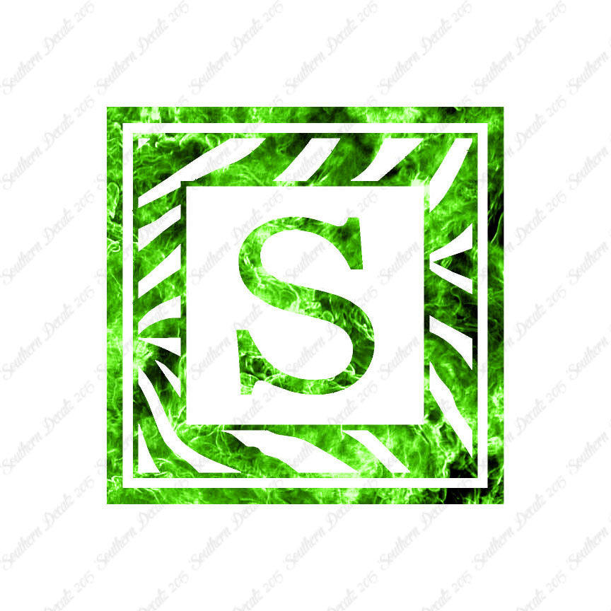Zebra Decorative S Initial
