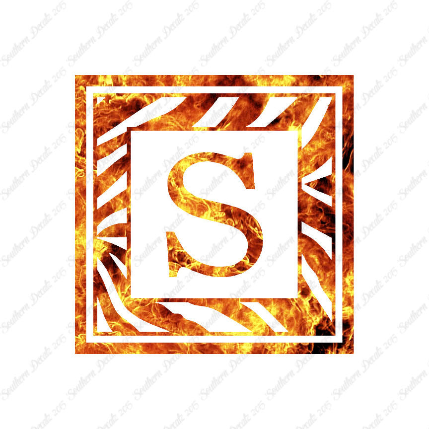 Zebra Decorative S Initial