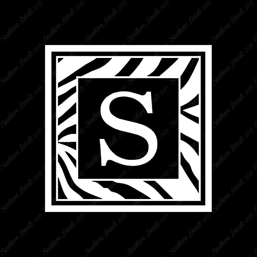 Zebra Decorative S Initial