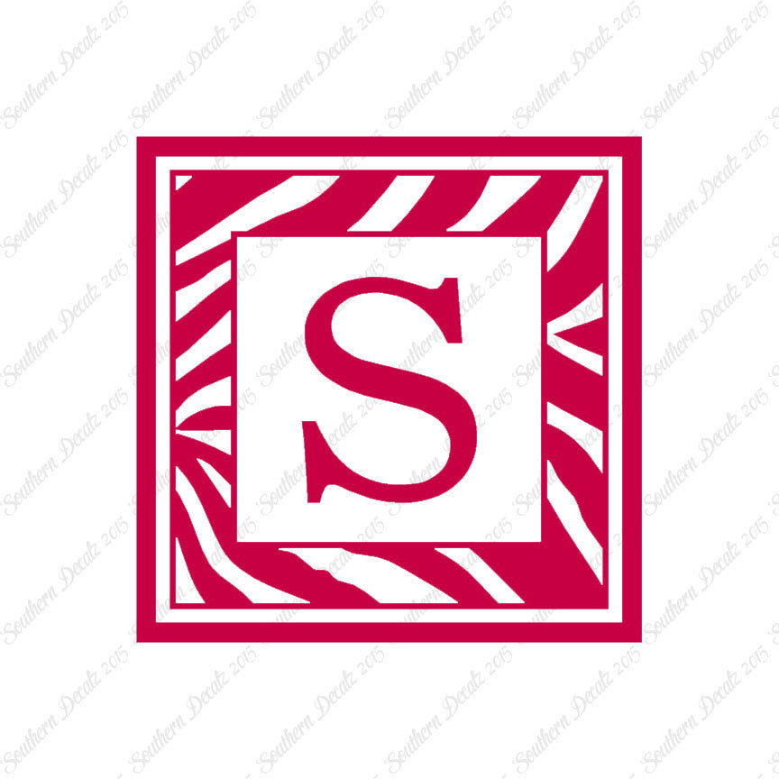 Zebra Decorative S Initial