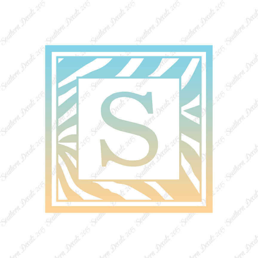 Zebra Decorative S Initial