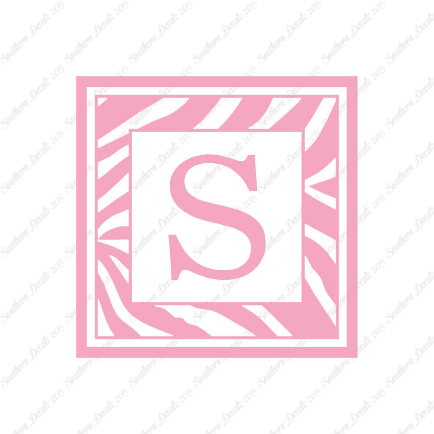 Zebra Decorative S Initial