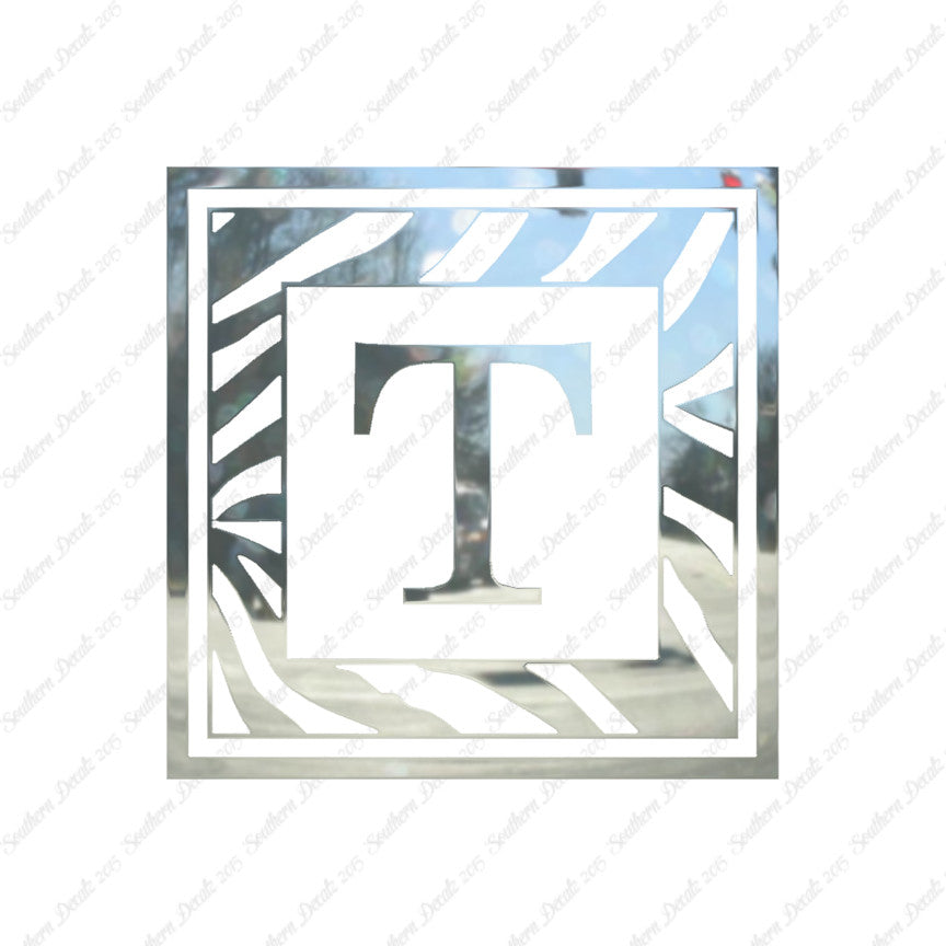 Zebra Decorative T Initial