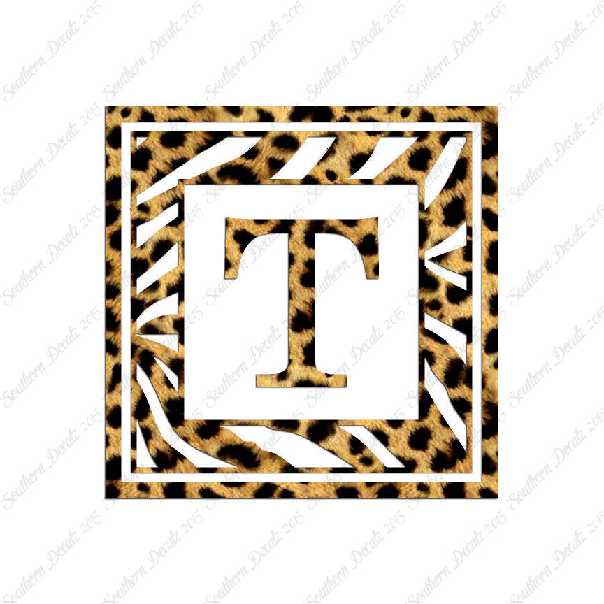 Zebra Decorative T Initial