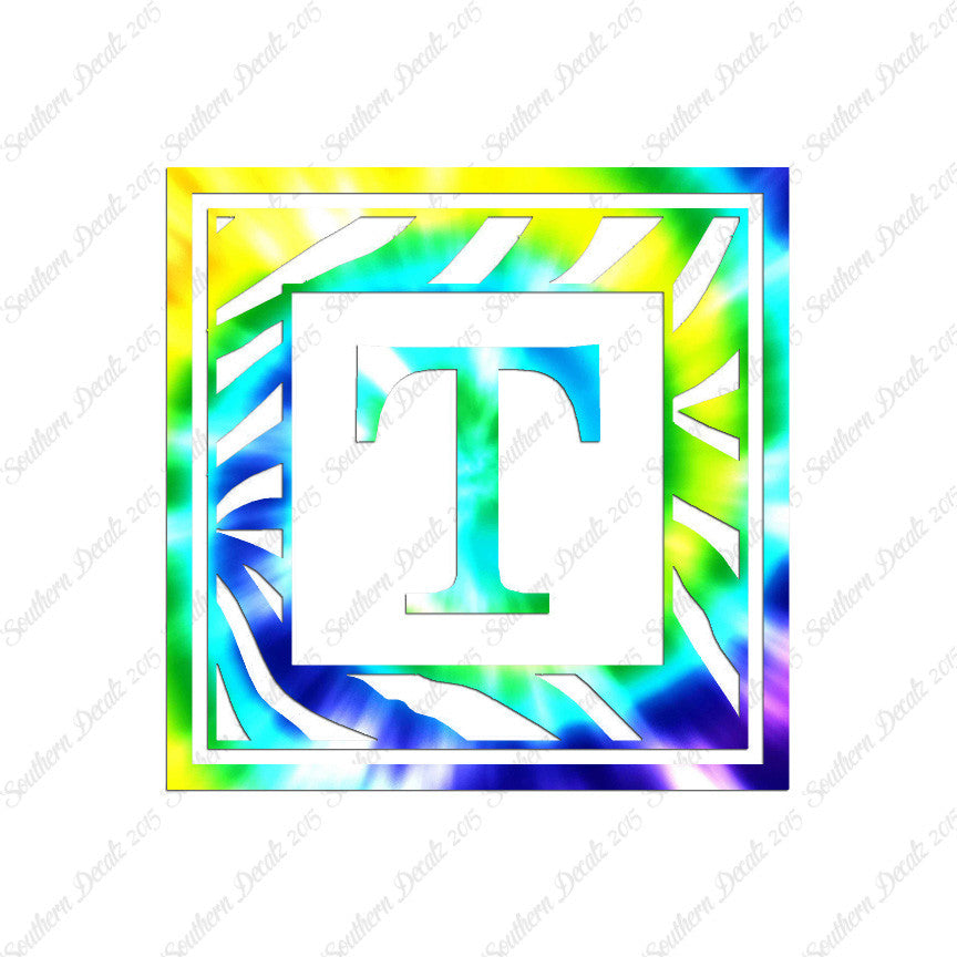 Zebra Decorative T Initial