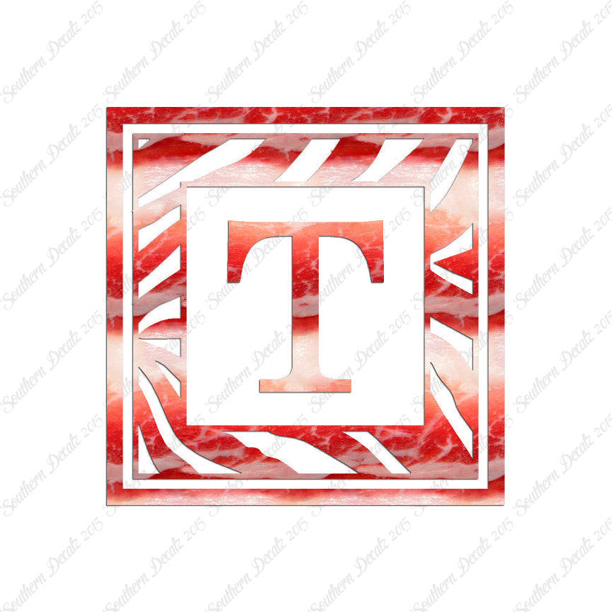 Zebra Decorative T Initial