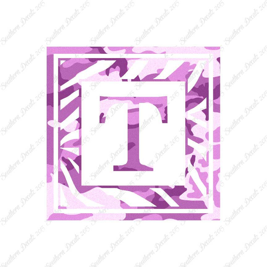 Zebra Decorative T Initial