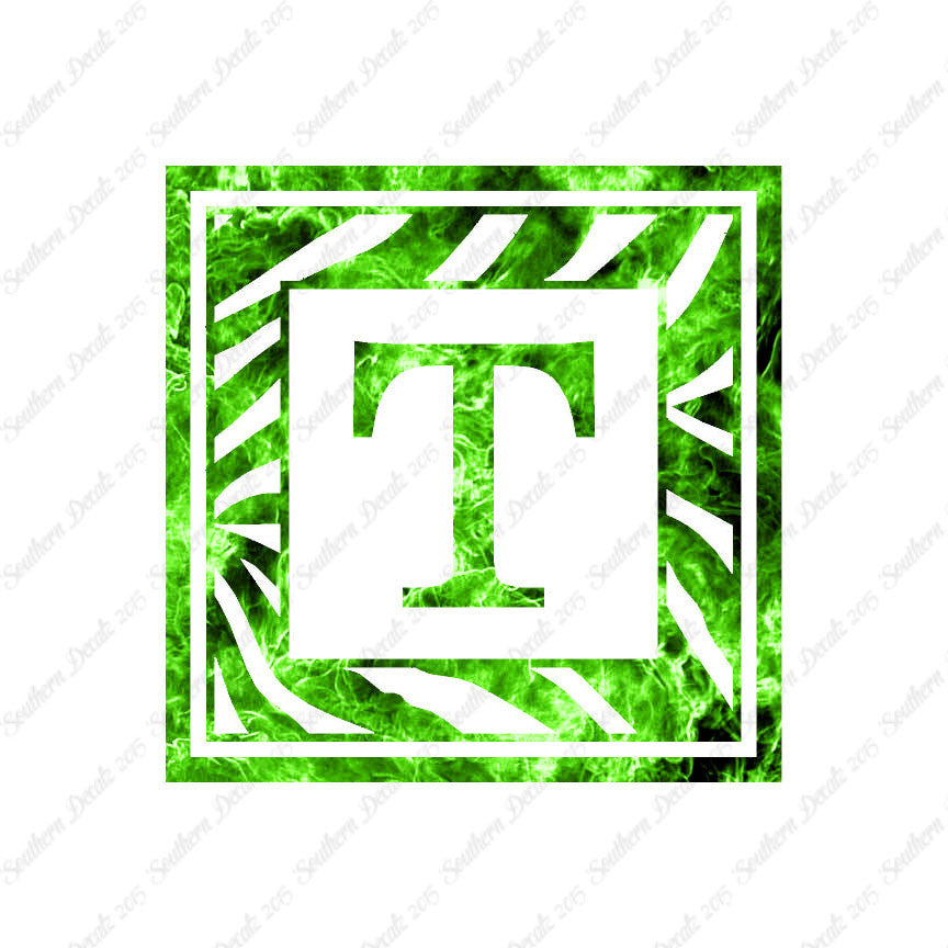 Zebra Decorative T Initial