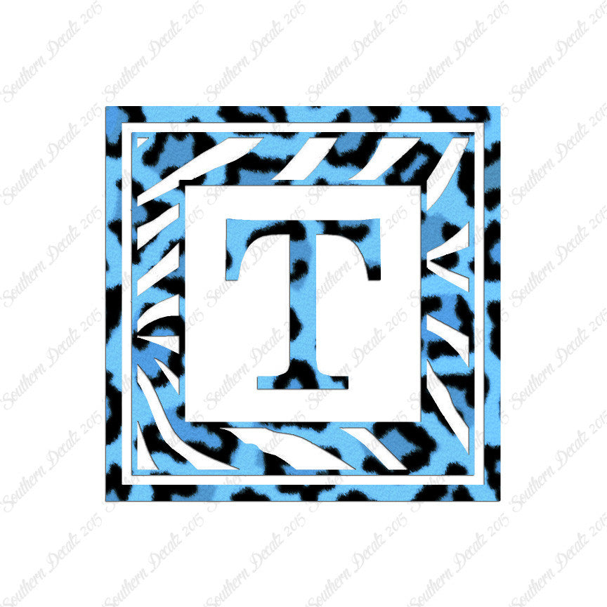 Zebra Decorative T Initial