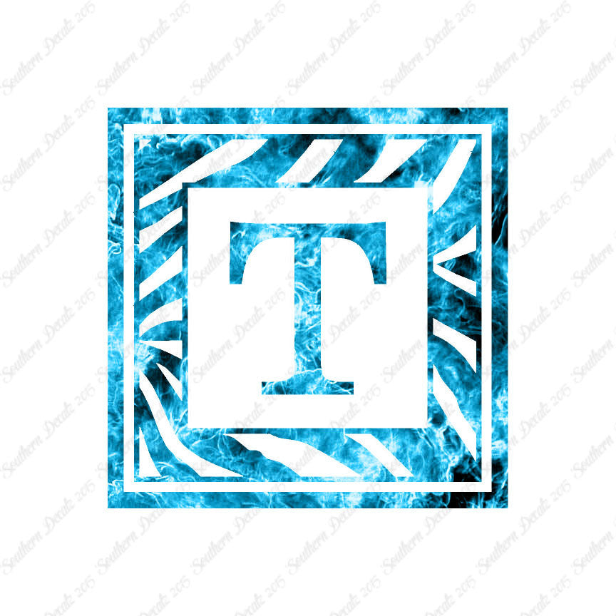 Zebra Decorative T Initial