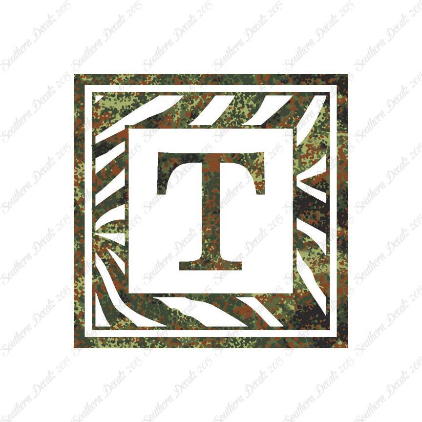 Zebra Decorative T Initial