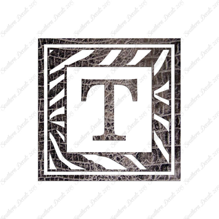 Zebra Decorative T Initial
