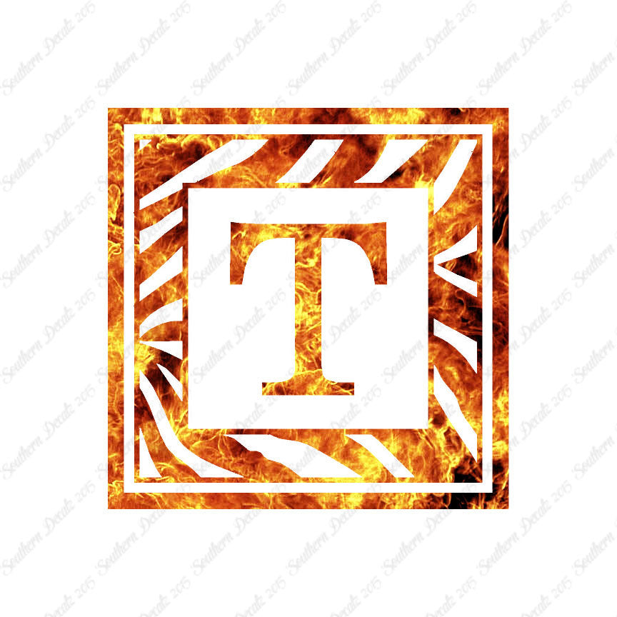 Zebra Decorative T Initial