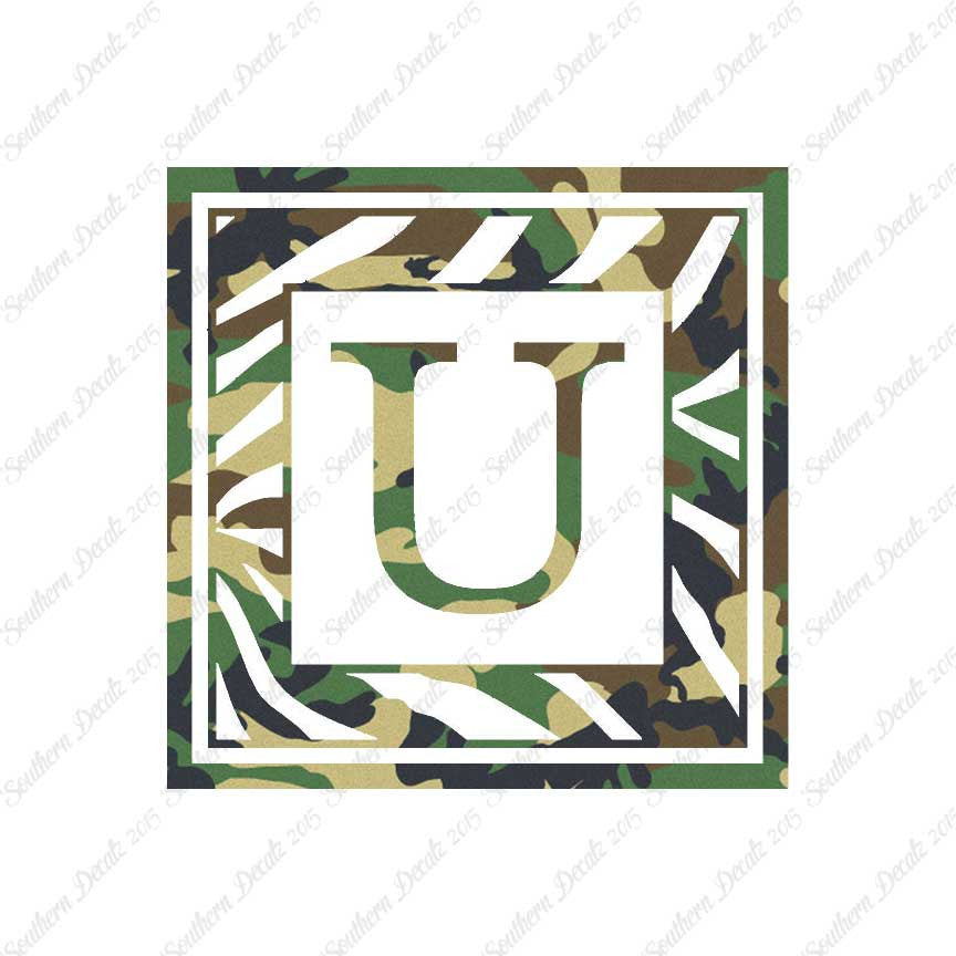 Zebra Decorative U Initial