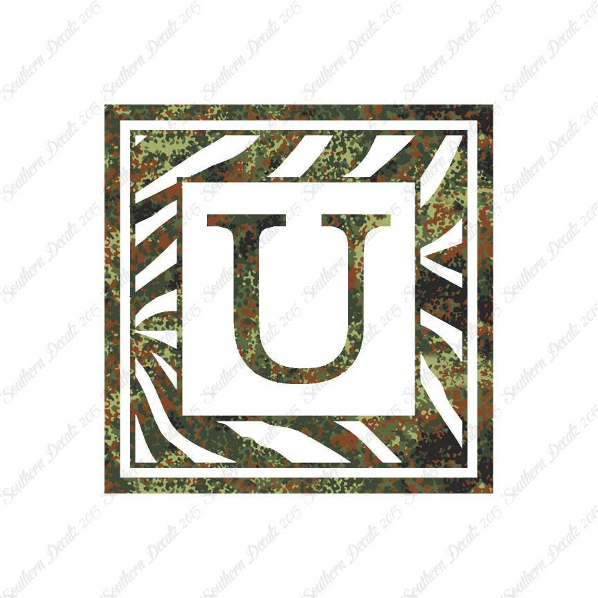 Zebra Decorative U Initial