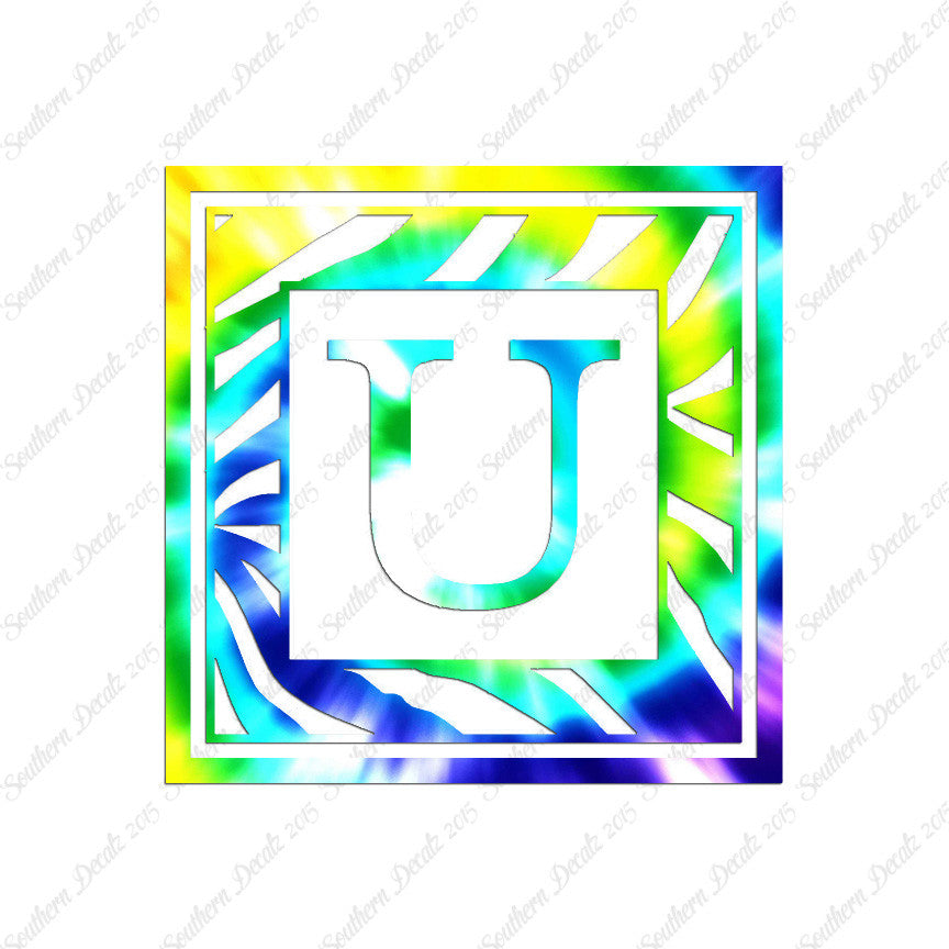 Zebra Decorative U Initial