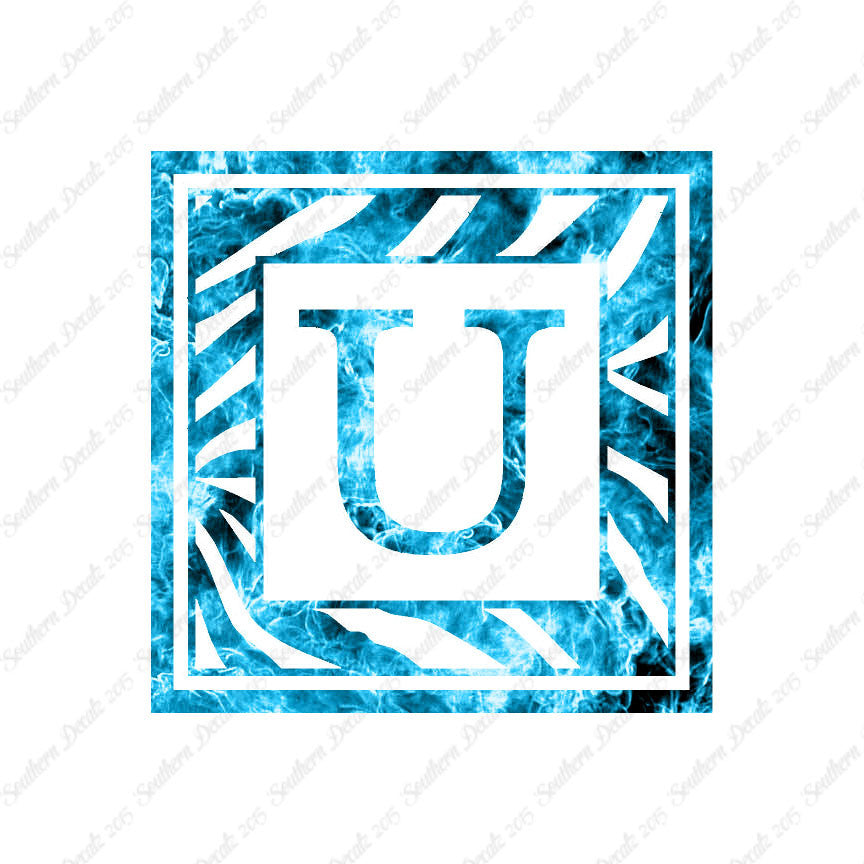 Zebra Decorative U Initial