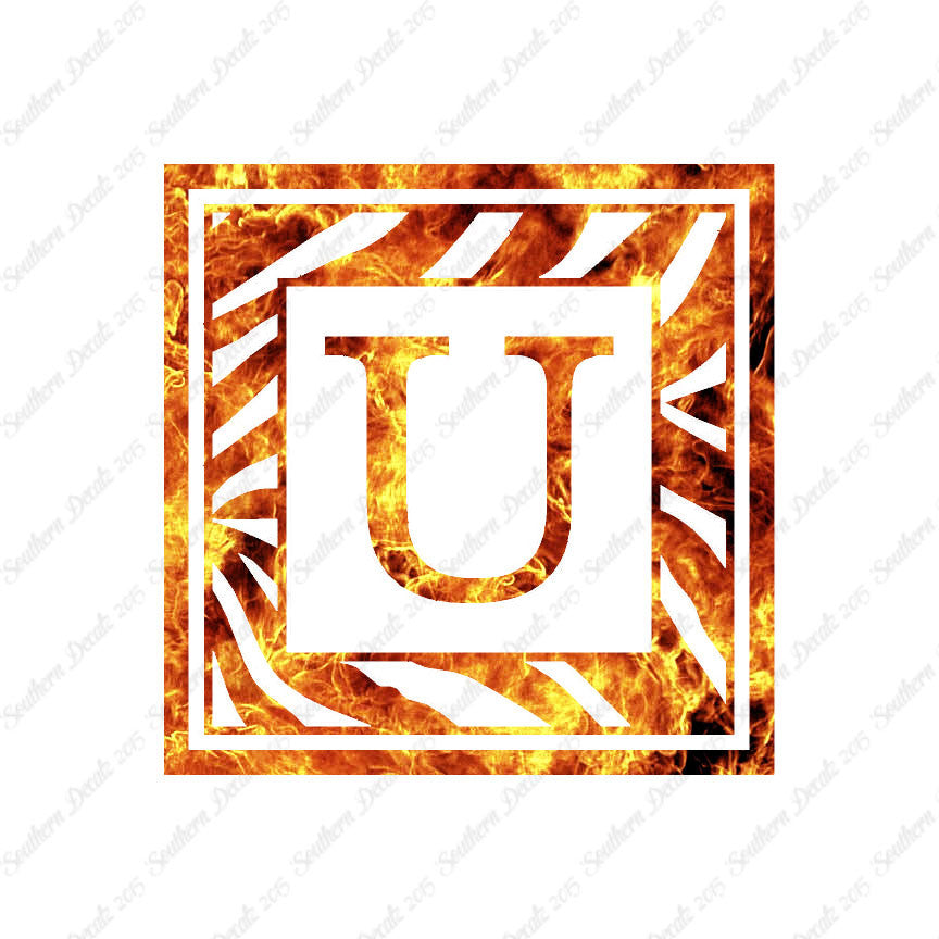 Zebra Decorative U Initial