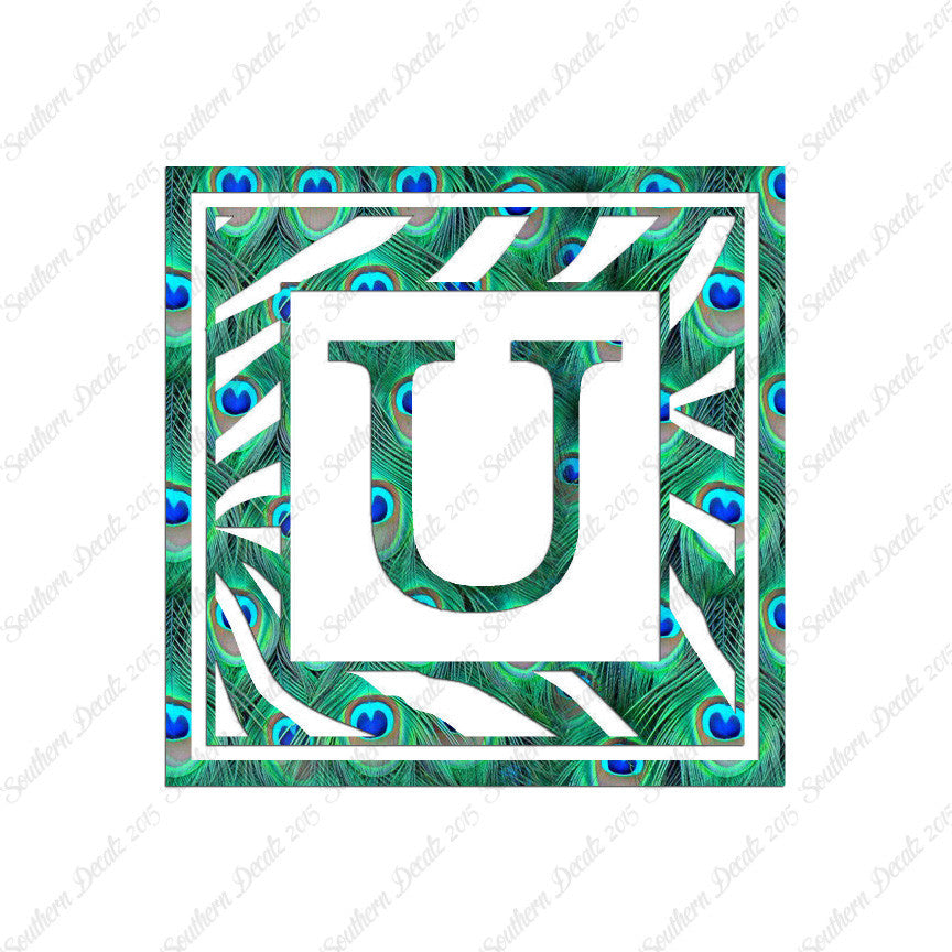 Zebra Decorative U Initial