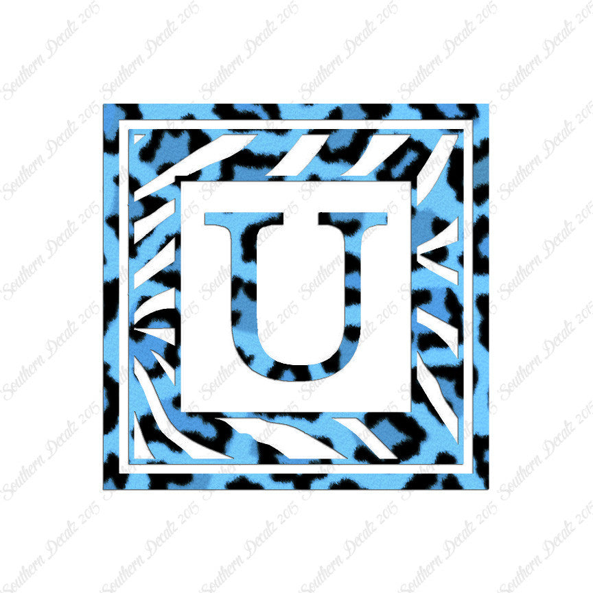 Zebra Decorative U Initial