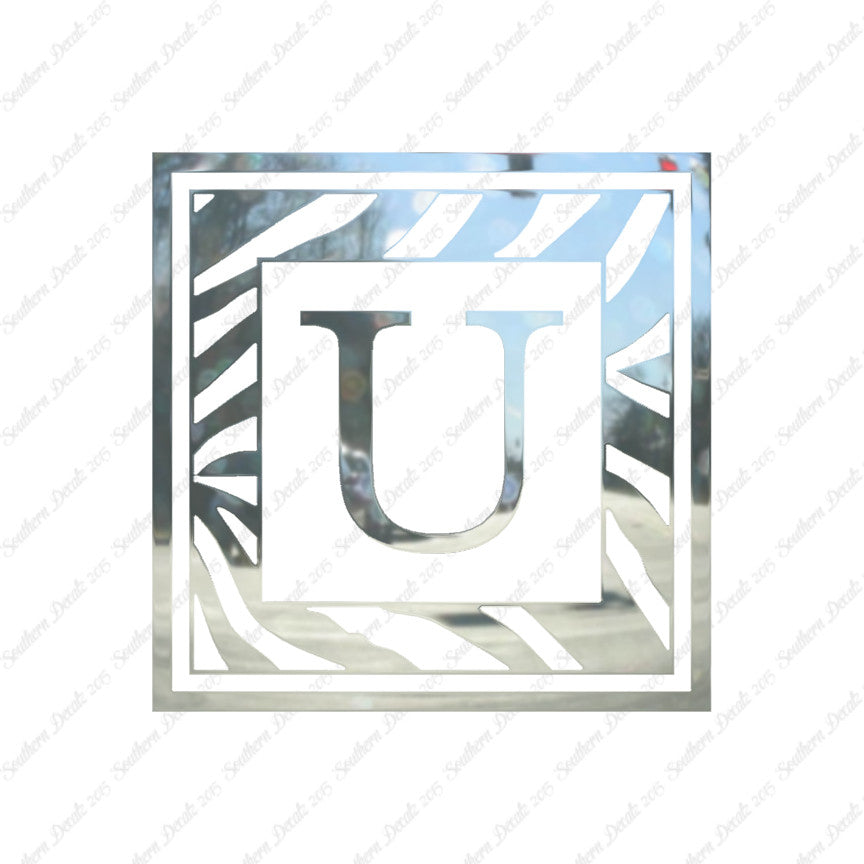 Zebra Decorative U Initial