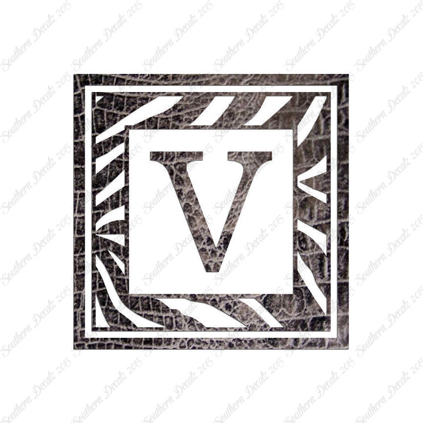 Zebra Decorative V Initial