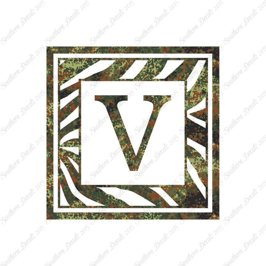 Zebra Decorative V Initial