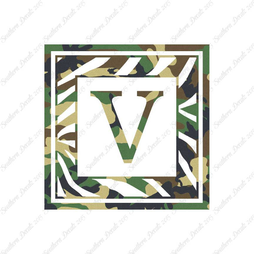 Zebra Decorative V Initial