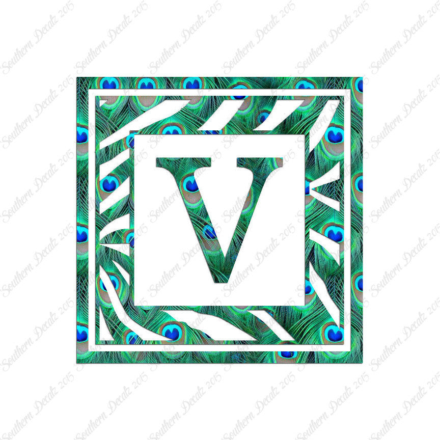 Zebra Decorative V Initial