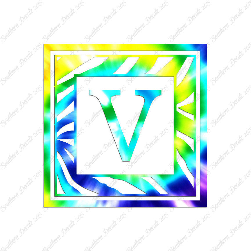 Zebra Decorative V Initial