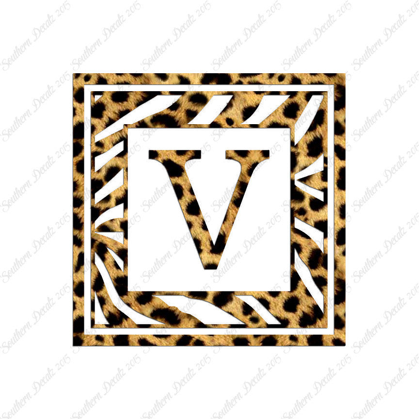 Zebra Decorative V Initial