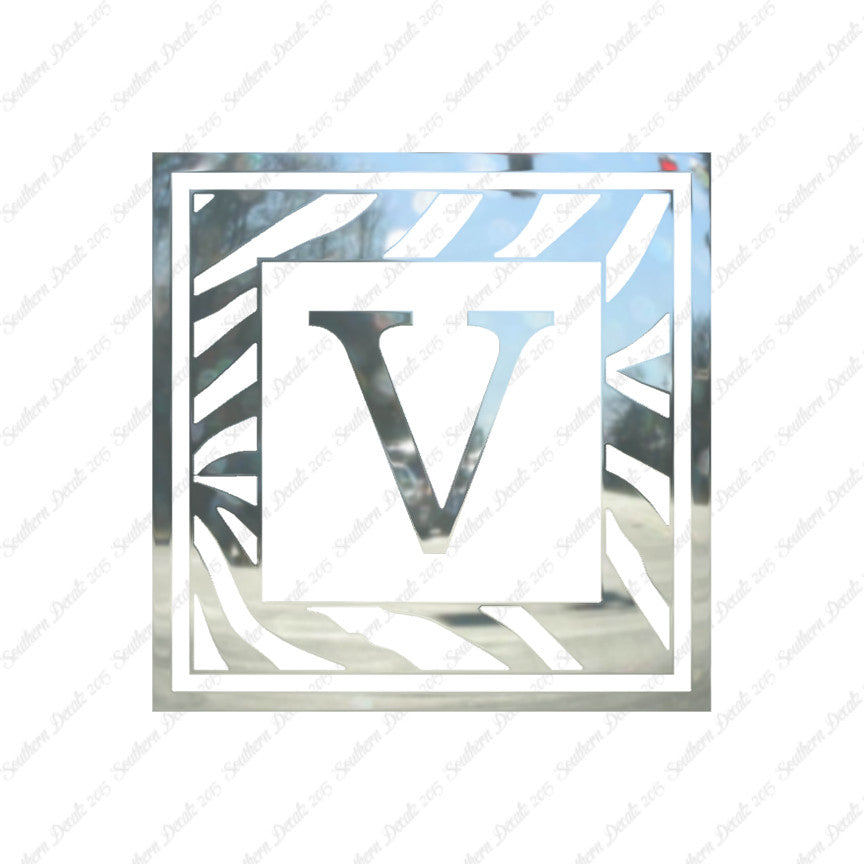 Zebra Decorative V Initial